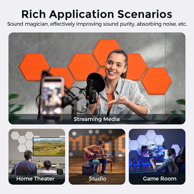Self-Adhesive Acoustic Panels, 2nd Generation Sound Absorbing Panel, - Image 6