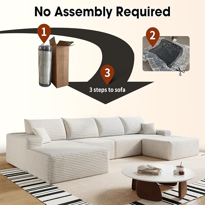 136" Sectional Couches for Living Room Modern Modular Sofa - Image 6