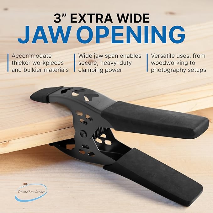 Lot of 4-6" inch Spring Clamp Large Super Heavy Duty Spring Metal All Black - Image 6