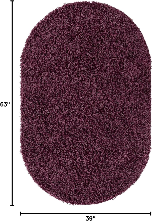 Unique Loom Solid Shag Collection Area Rug - Image 2