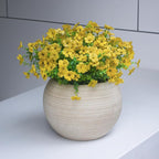 Yellow Artificial Outdoor Flowers 12 Bundles Fake Daisy Faux Mums Fall Plants - Image 6