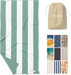 SUN'Y Waffle Microfiber Beach Towel – Sand Free, Quick Dry, Ultra Absorbent by SUNY