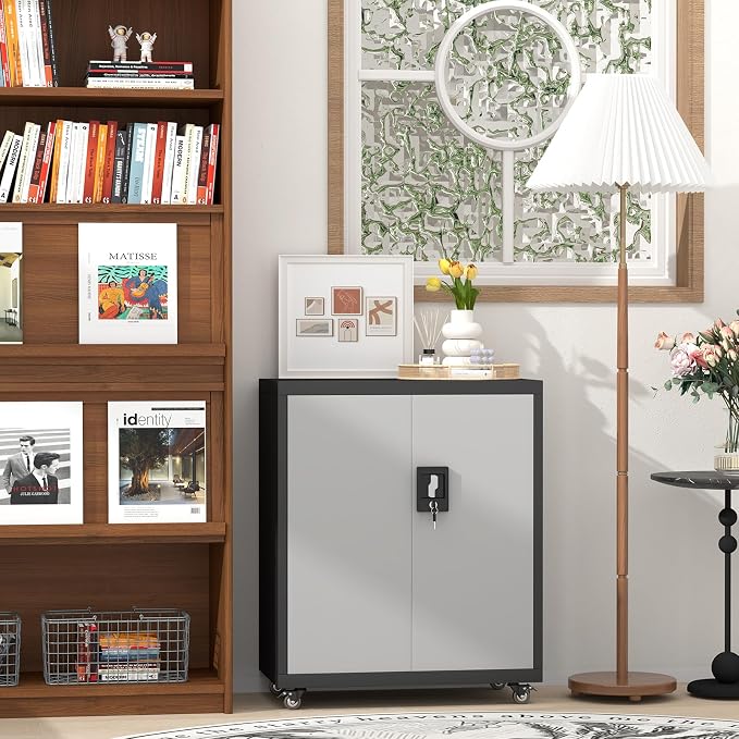 31.5''H Metal Garage Storage Cabinet - Image 2