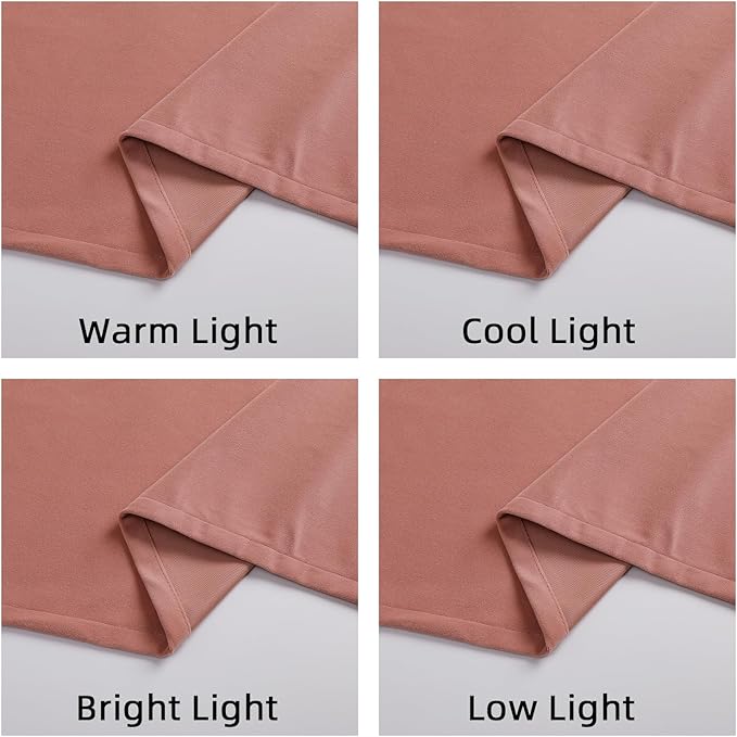 Joydeco Pink Velvet Curtains 63 inch Length 2 Panels, Luxury Blackout Rod - Image 6