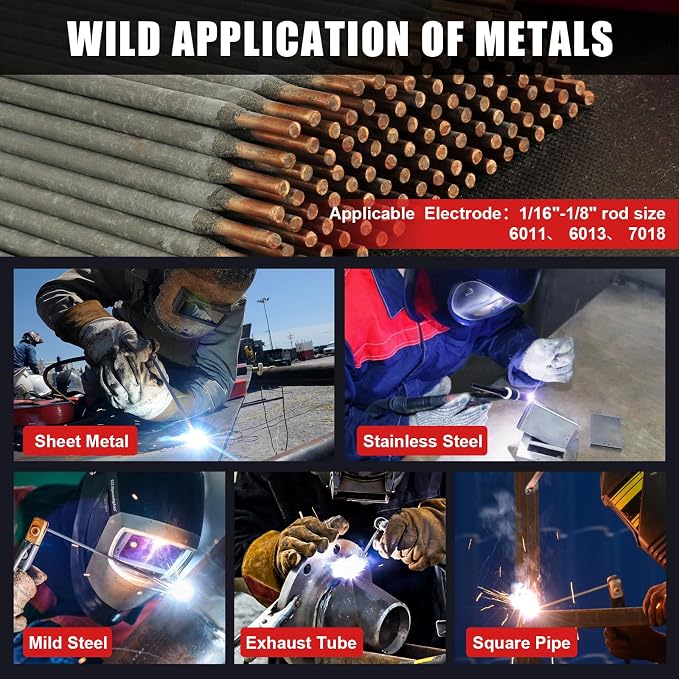 AWT Stick Welder 155Amp Mini Welder 2 in 1 ARC Welder/Lift TIG Welding Machine - Image 7