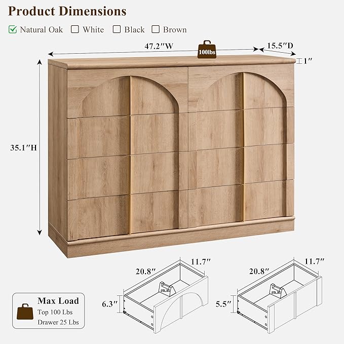 ACCOHOHO Large Dresser for Bedroom - Image 2