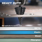 HSS 1/4-2 Inch Large High Speed Steel Step Drill bits, Doubles Flutes Large - Image 4