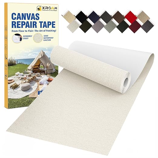 Canvas Repair Tape, 3.2 x 63 Inch Waterproof Heavy Duty Fabric Tape by ProfessionalFurnitureRepair