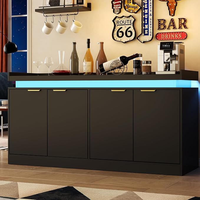 LED Sideboard Buffet Cabinet by KNOWORLD