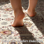 Washable 6x9 Area Rugs for Living Room, Boho Non-Slip Vintage Distress Large - Image 4