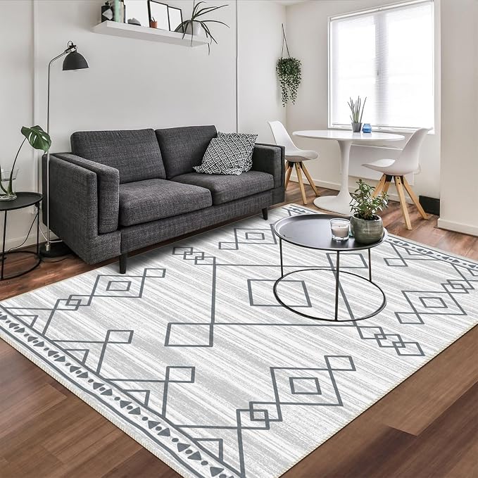 4x6 Rug, Small Area Rug for Living Room, Machine Washable Non-Slip Throw Rug - Image 2