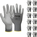 DULFINE Safety Work Gloves PU Coated-12 Pairs, by DULFINE
