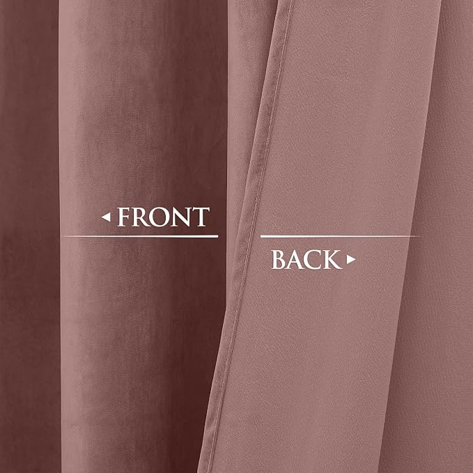 StangH Wild Rose Pink Curtains for Kids Bedroom, Elegant Soft Velvet Room - Image 4