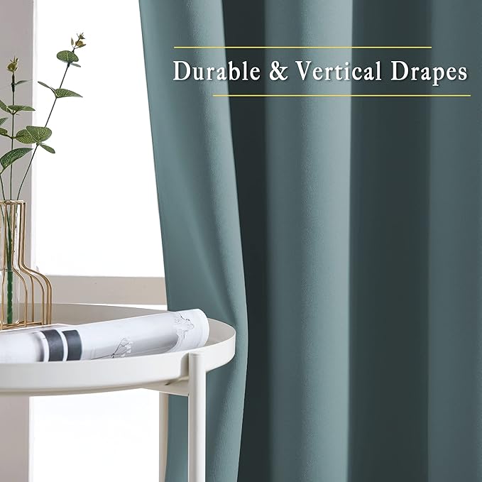 NICETOWN Room Darkening 118 inch Long Curtains, Grommet Thermal Drapes Weighted - Image 5