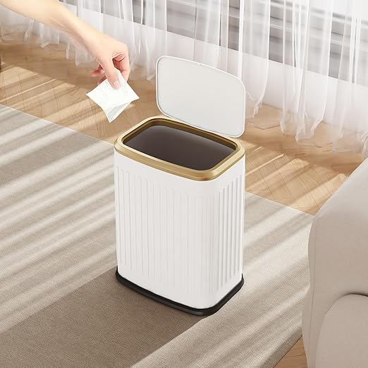 TIPGO Bathroom Trash Can with Lid, 2.1 Gallon / 8 Liter Small Garbage Can - Image 7