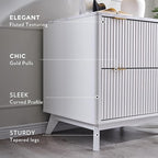 T4TREAM Modern Fluted Wood Night Stand, Side Tables Bedroom, End Table - Image 7