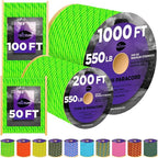 TECEUM 5/32" Paracord Rope 1000 – 1000ft / 200ft / 100ft / 50ft – Tactical by TECEUM