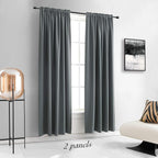 DONREN Medium Grey Blackout Curtains - Image 2