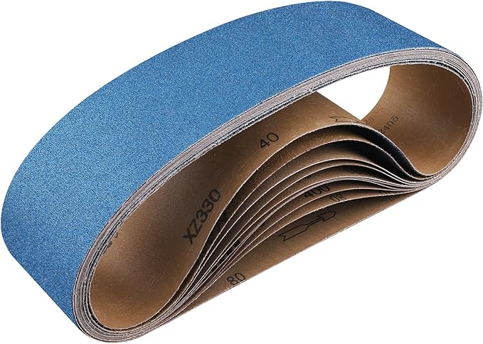 10-Piece 4 x 36 Inch 180 Grit Zirconia Sanding Belts, Heavy Duty Long-lasting by Shineboc