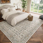 Washable 8x10 Area Rugs for Living Room, Boho Non-Slip Vintage Distress Large - Image 2
