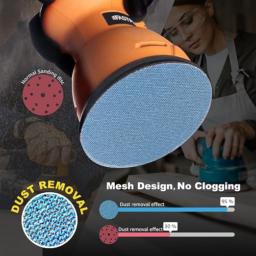 5 inch Sanding Discs 240 grit Mesh Disc Ceramic Abrasive Sandpaper Hook and - Image 2