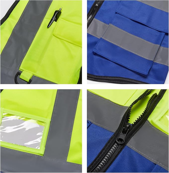 BeautyWill Custom Safety Vest Logo Class 2 High Visibility Reflevtive Vest - Image 6