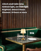 KDG Cordless Portables Table Lamp Set of 2, LED Fabric Shade Small Desk Lamps - Image 2