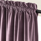 Lazzzy Velvet Blackout Curtains Thermal Insulated Room Window Drapes Super Soft - Image 2
