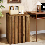 Solid Wood End Table Set of 2, Square Fluted Side Table - Image 7