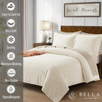 Bella Coterie Luxury Bamboo Viscose California King Size Duvet Cover Set | 100% - Image 2