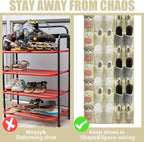 Windyun 40 Over the Door Shoe Organizer Large Breathable Mesh Pockets Hanging - Image 3