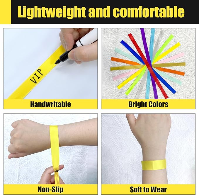 100 Pcs Cloth Wristbands, Disposable - Image 3