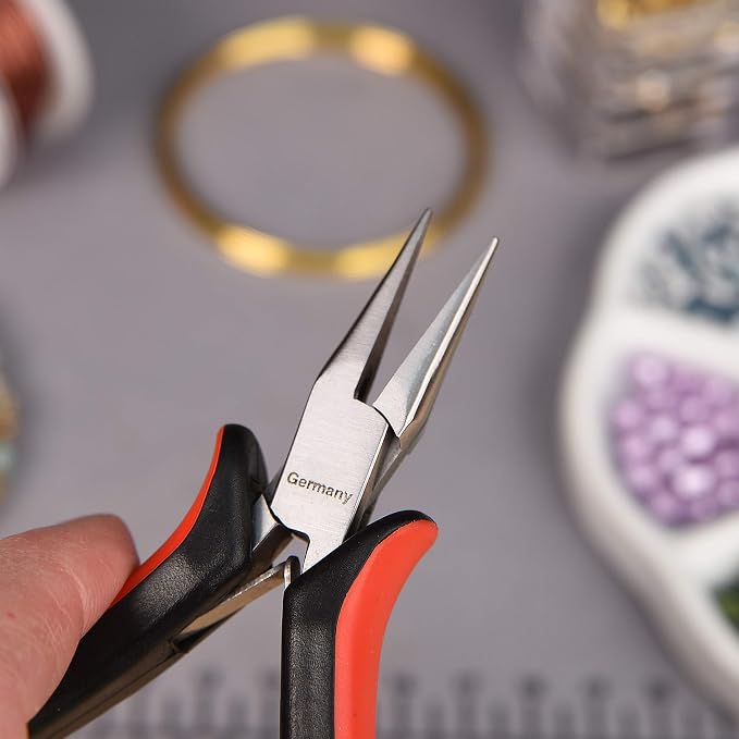 The Beadsmith Chain Nose Pliers – Fine Tips – 5 inches – Ergonomic Handle - Image 2