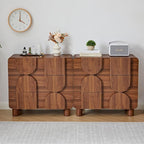 3 Drawer Dressers for Bedroom, 31.5" Wide Large Mid Century Modern Fluted - Image 4