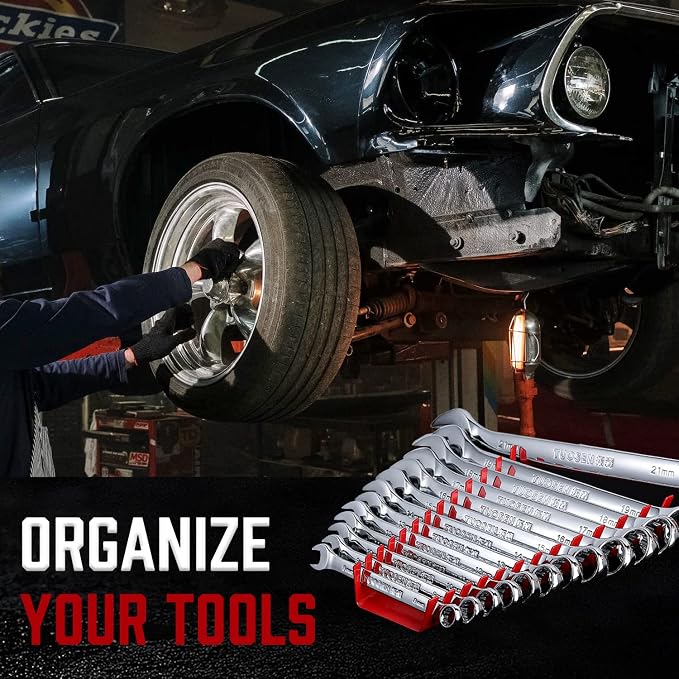 ALOANES 52-Slot Metal Wrench Organizer, Heavy Duty Wrench Organizer Tray - Image 7