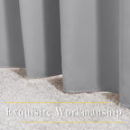 NICETOWN Silver Grey Blackout Curtains 63 inches Long - Image 6