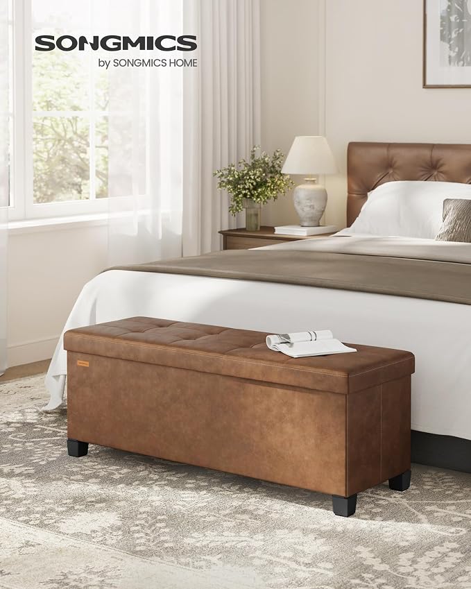 SONGMICS Storage Ottoman, Storage Bench - Image 2