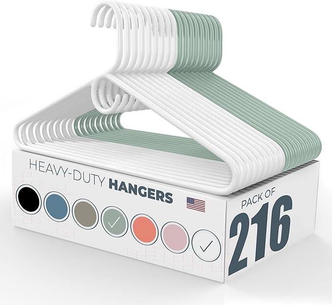 Neaties Heavy Duty Clothes Hangers 100+ Pack – Made in The USA – 8lb Capacity by NeatiesHangers
