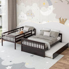 KOMFOTT Wood Twin Over Full Bunk Bed - Image 4