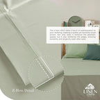 Linen Home 100% Cotton Percale Sheets Twin XL Size, Deep Pocket, 3 Pieces Set - Image 3