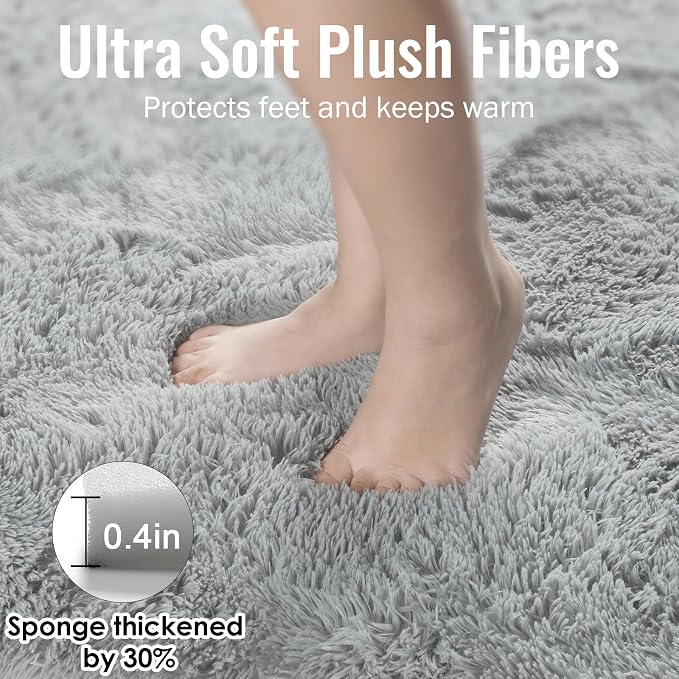 PAGISOFE Super Soft Shaggy Rugs Carpets, 5x7 Feet, Plush Washable Area Rugs - Image 5