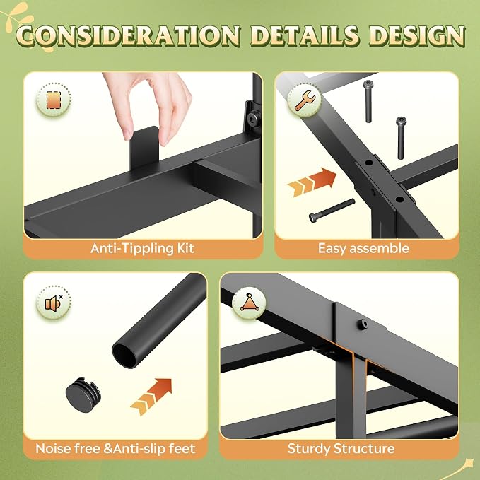 WLIVE Metal Platform Bed Frame, Twin Bed Frames - Image 7