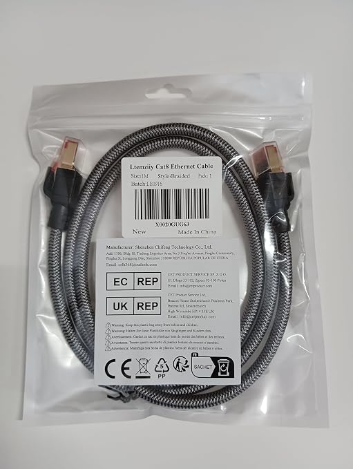 Cat 8 Ethernet Cable 3 ft, 40Gbps 2000Mhz High Speed Gigabit LAN Internet Cables - Image 8