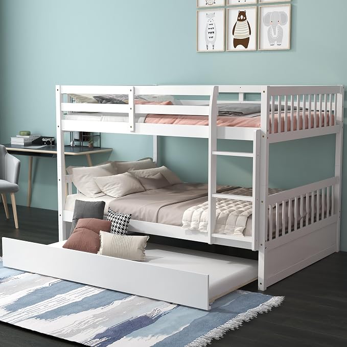 KOMFOTT Wood Full Over Full Bunk Bed - Image 3