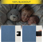 Denim Blue Living Room Black Out Curtains 63 Inch Long Insulated Thermal - Image 4