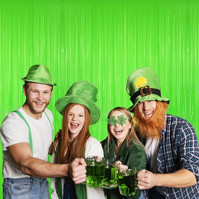 GOER 3.2 ft x 8.2 ft Metallic Tinsel Foil Fringe Curtains Party Photo Backdrop - Image 5