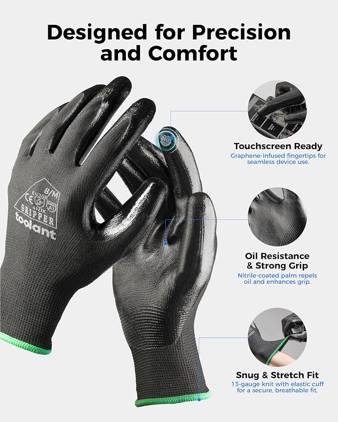 toolant Nitrile Coating Work Gloves - Image 2