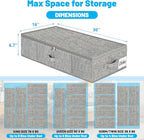 Under Bed Storage Container Bin 3 Pack, Low Profile Foldable Underbed Clothes - Image 6