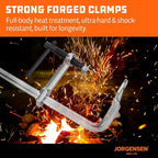 Jorgensen Bar Clamps, 6-Inch Heavy-duty Drop Forged Steel Bar Clamps - Image 5