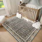 Washable 5x7 Area Rugs for Living Room, Boho Non-Slip Vintage Distress Rugs for - Image 3